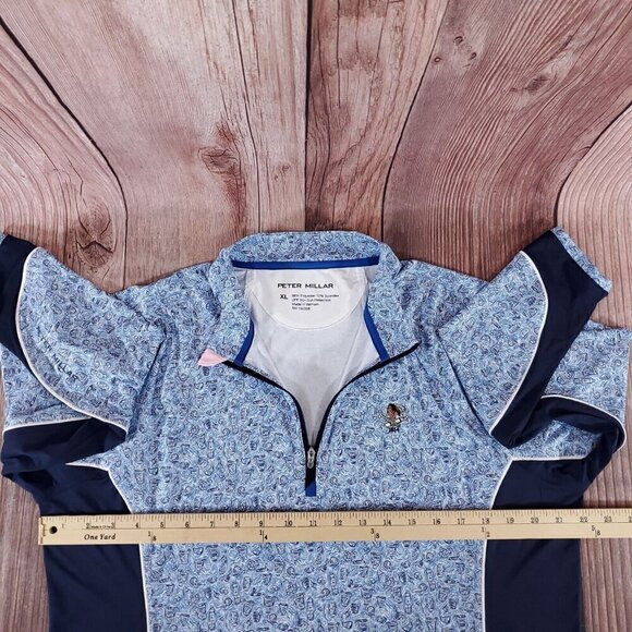 Peter Millar Womens XL Sun Comfort Base Layer Pullover Philadelphia Cricket Club - Picture 14 of 15